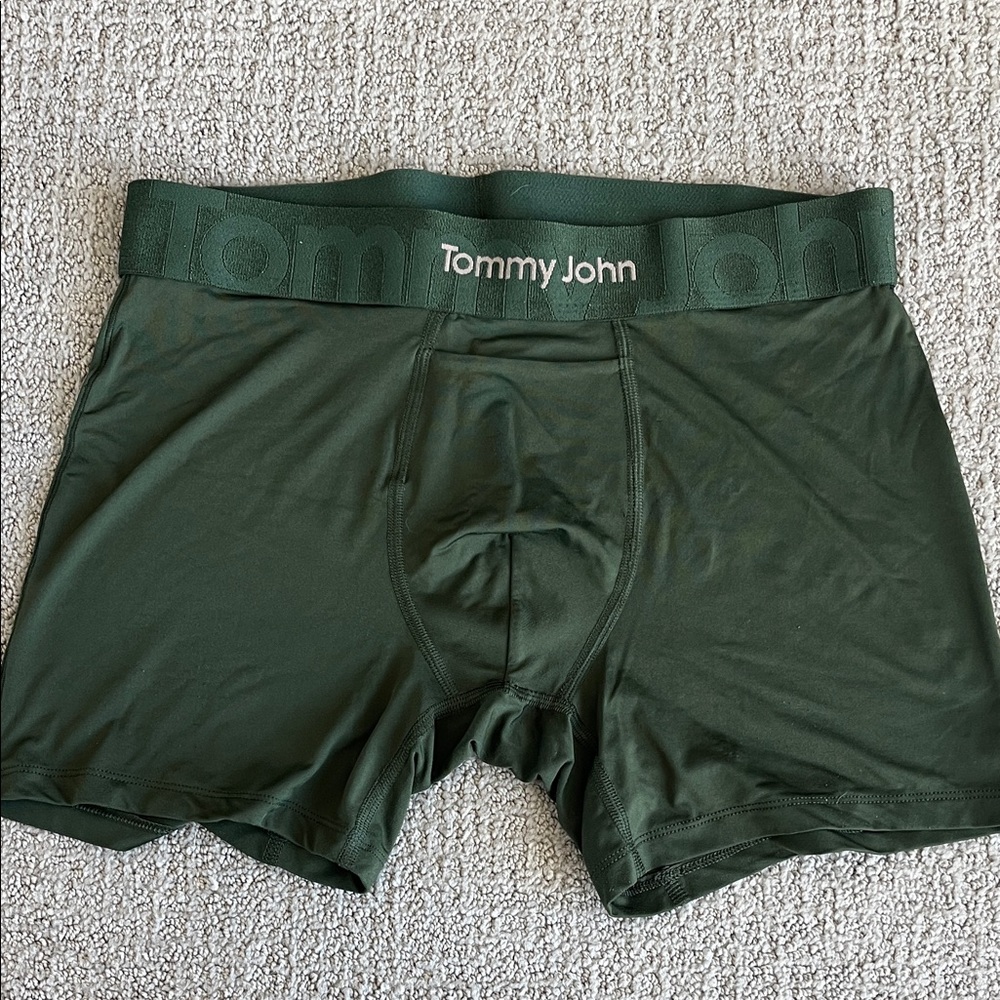 Tommy John Men's Dark Green Boxer Briefs